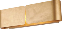 Applique-Moderna-2-Luci-Hug-In-Ferro-Laccato-Oro