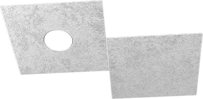 Applique-Moderna-2-Moduli-Eccentric-Metallo-Foglia-Argento-1-Luce-Gx53