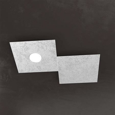 Applique-Moderna-2-Moduli-Eccentric-Metallo-Foglia-Argento-1-Luce-Gx53