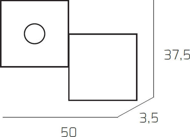 Applique-Moderna-2-Moduli-Eccentric-Metallo-Sabbia-1-Luce-Gx53