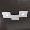 Applique-Moderna-3-Moduli-Eccentric-Metallo-Foglia-Argento-2-Luci-Gx53