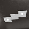 Applique-Moderna-3-Moduli-Eccentric-Metallo-Foglia-Argento-2-Luci-Gx53