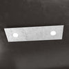 Applique-Moderna-3-Moduli-Eccentric-Metallo-Foglia-Argento-2-Luci-Gx53