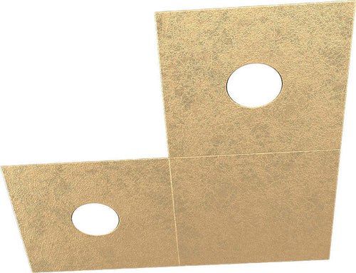 Applique-Moderna-3-Moduli-Eccentric-Metallo-Foglia-Oro-2-Luci-Gx53