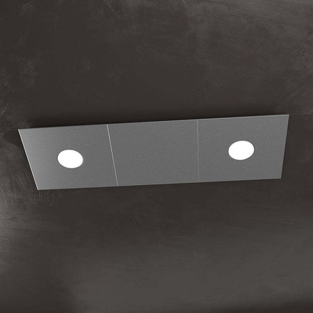 Applique-Moderna-3-Moduli-Eccentric-Metallo-Grigio-Antracite-2-Luci-Gx53