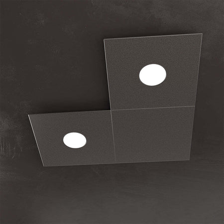 Applique-Moderna-3-Moduli-Eccentric-Metallo-Marrone-2-Luci-Gx53