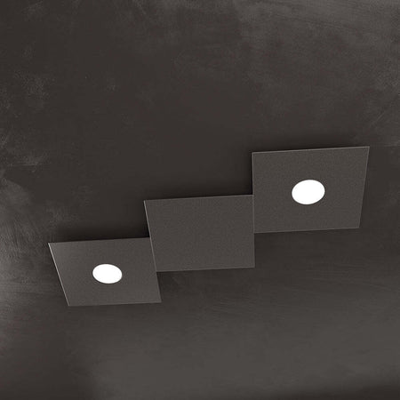 Applique-Moderna-3-Moduli-Eccentric-Metallo-Marrone-2-Luci-Gx53