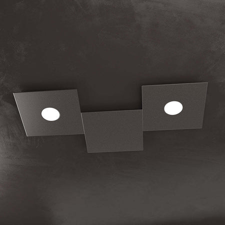 Applique-Moderna-3-Moduli-Eccentric-Metallo-Marrone-2-Luci-Gx53