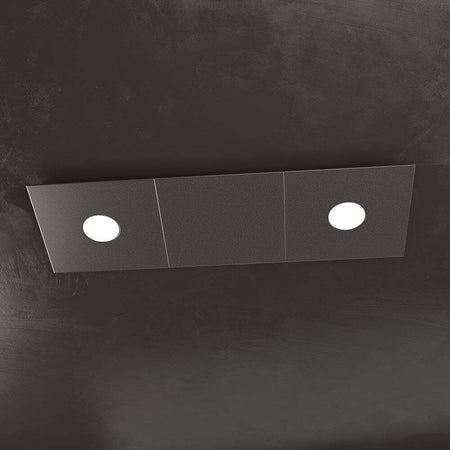 Applique-Moderna-3-Moduli-Eccentric-Metallo-Marrone-2-Luci-Gx53