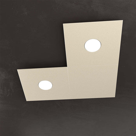 Applique-Moderna-3-Moduli-Eccentric-Metallo-Sabbia-2-Luci-Gx53