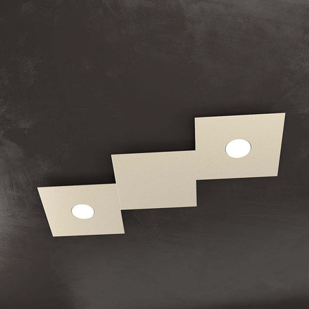 Applique-Moderna-3-Moduli-Eccentric-Metallo-Sabbia-2-Luci-Gx53