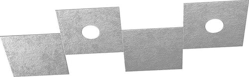 Applique-Moderna-4-Moduli-Eccentric-Metallo-Foglia-Argento-2-Luci-Gx53