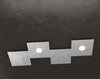 Applique-Moderna-4-Moduli-Eccentric-Metallo-Foglia-Argento-2-Luci-Gx53