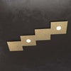 Applique-Moderna-4-Moduli-Eccentric-Metallo-Foglia-Oro-2-Luci-Gx53