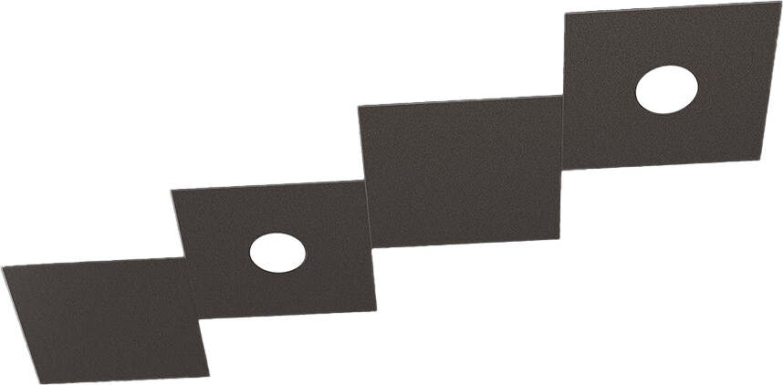 Applique-Moderna-4-Moduli-Eccentric-Metallo-Marrone-2-Luci-Gx53