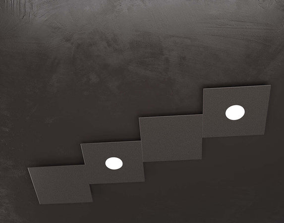 Applique-Moderna-4-Moduli-Eccentric-Metallo-Marrone-2-Luci-Gx53