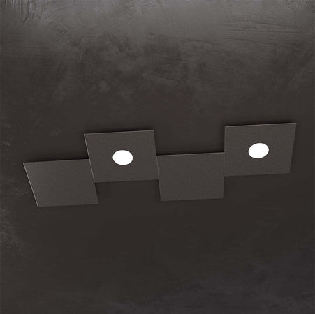 Applique-Moderna-4-Moduli-Eccentric-Metallo-Marrone-2-Luci-Gx53