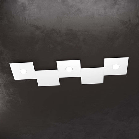 Applique-Moderna-5-Moduli-Eccentric-Metallo-Bianco-3-Luci-Gx53