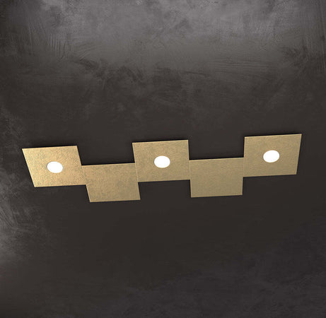 Applique-Moderna-5-Moduli-Eccentric-Metallo-Foglia-Oro-3-Luci-Gx53