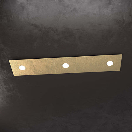 Applique-Moderna-5-Moduli-Eccentric-Metallo-Foglia-Oro-3-Luci-Gx53