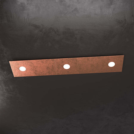 Applique-Moderna-5-Moduli-Eccentric-Metallo-Foglia-Rame-3-Luci-Gx53