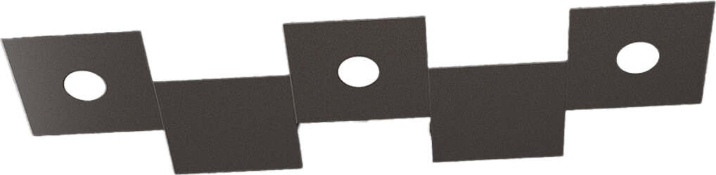 Applique-Moderna-5-Moduli-Eccentric-Metallo-Marrone-3-Luci-Gx53