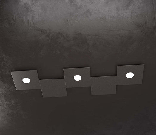 Applique-Moderna-5-Moduli-Eccentric-Metallo-Marrone-3-Luci-Gx53