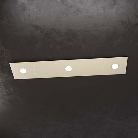 Applique-Moderna-5-Moduli-Eccentric-Metallo-Sabbia-3-Luci-Gx53