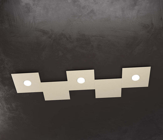 Applique-Moderna-5-Moduli-Eccentric-Metallo-Sabbia-3-Luci-Gx53