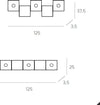 Applique-Moderna-5-Moduli-Eccentric-Metallo-Sabbia-3-Luci-Gx53