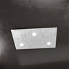 Applique-Moderna-6-Moduli-Eccentric-Metallo-Foglia-Argento-3-Luci-Gx53
