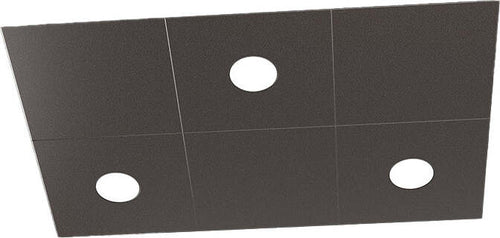 Applique-Moderna-6-Moduli-Eccentric-Metallo-Marrone-3-Luci-Gx53