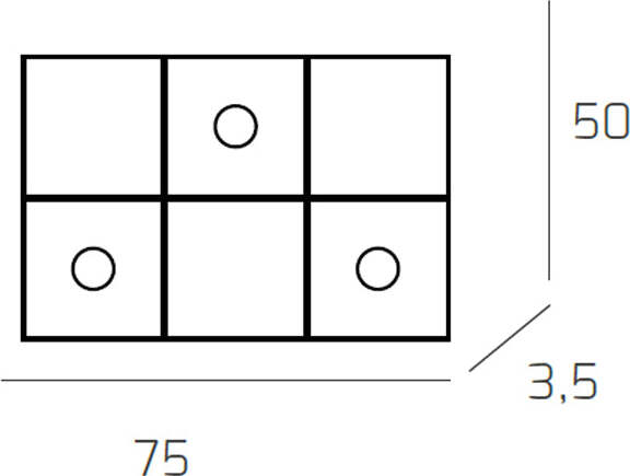 Applique-Moderna-6-Moduli-Eccentric-Metallo-Sabbia-3-Luci-Gx53