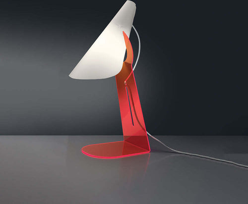 Applique-Moderna-A-1-Luce-Calle-In-Polilux-Rosso-Fluorescente-Made-In-Italy
