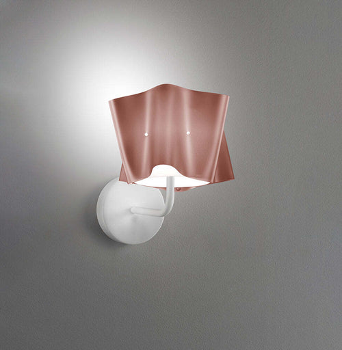 Applique-Moderna-A-1-Luce-Folio-In-Polilux-Rosa-Metallico-Made-In-Italy
