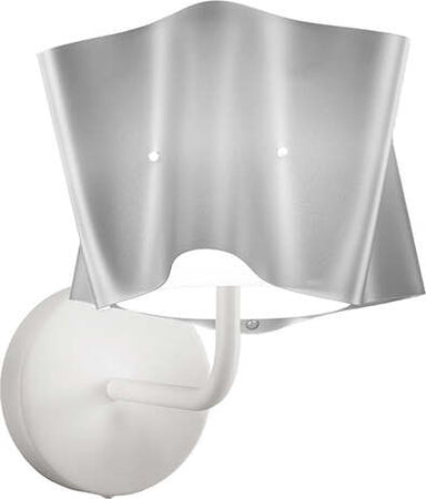 Applique-Moderna-A-1-Luce-Folio-In-Polilux-Silver-Made-In-Italy