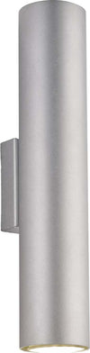 Applique-Moderna-A-Cilindro-Dag-2-Luci-Gu10-In-Ferro-Laccato-Argento