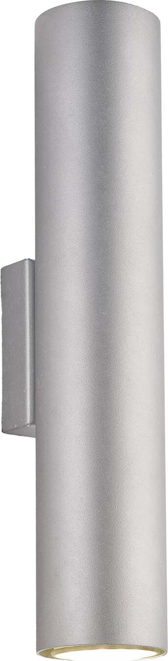 Applique-Moderna-A-Cilindro-Dag-2-Luci-Gu10-In-Ferro-Laccato-Argento