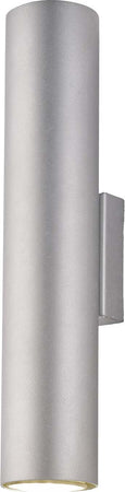 Applique-Moderna-A-Cilindro-Dag-2-Luci-Gu10-In-Ferro-Laccato-Argento