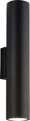 Applique-Moderna-A-Cilindro-Dag-2-Luci-Gu10-In-Ferro-Laccato-Nero