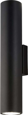 Applique-Moderna-A-Cilindro-Dag-2-Luci-Gu10-In-Ferro-Laccato-Nero
