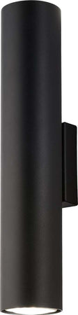 Applique-Moderna-A-Cilindro-Dag-2-Luci-Gu10-In-Ferro-Laccato-Nero