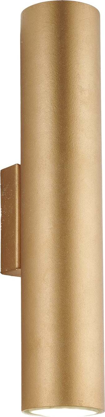 Applique-Moderna-A-Cilindro-Dag-2-Luci-Gu10-In-Ferro-Laccato-Oro