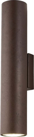 Applique-Moderna-A-Cilindro-Dag-2-Luci-Gu10-In-Ferro-Laccato-Ruggine