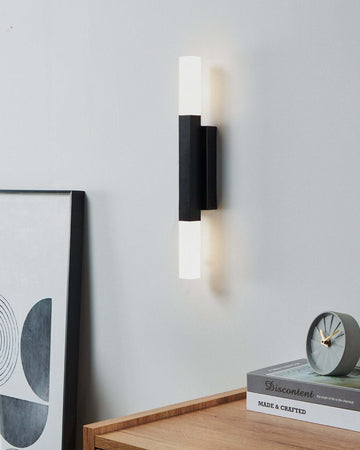 Applique-Moderna-Alcudia-Alluminio-Nero-2-Luci-Led-5,5W