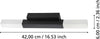 Applique-Moderna-Alcudia-Alluminio-Nero-2-Luci-Led-5,5W