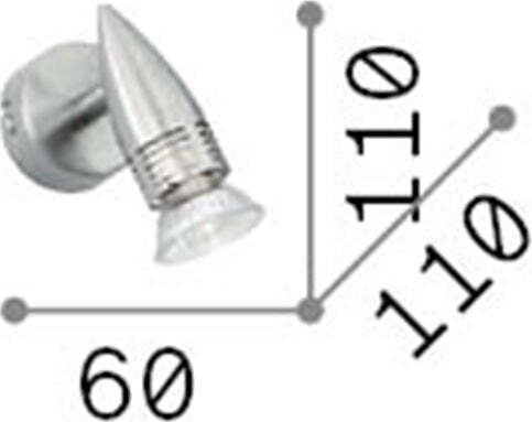 Applique-Moderna-Alfa-Metallo-Cromo-1-Luce-Gu10-7W-3000K-Luce-Calda