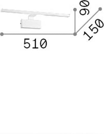 Applique-Moderna-Alma-Metallo-Bianco-Led-12,5W-3000K-Luce-Calda