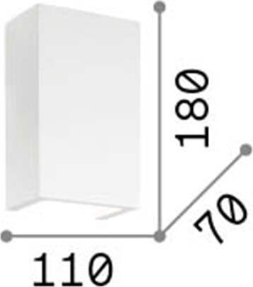 Applique-Moderna-Alta-Flash-Gesso-Bianco-1-Luce-G9-3W-3000K-Luce-Calda
