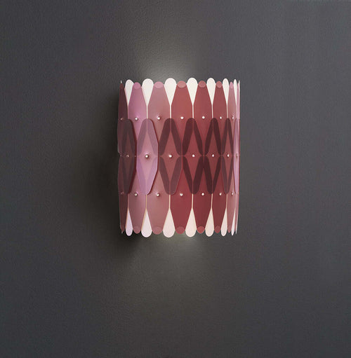 Applique-Moderna-Amanda-1-Luce-In-Polilux-Rosa-Metallico-Made-In-Italy